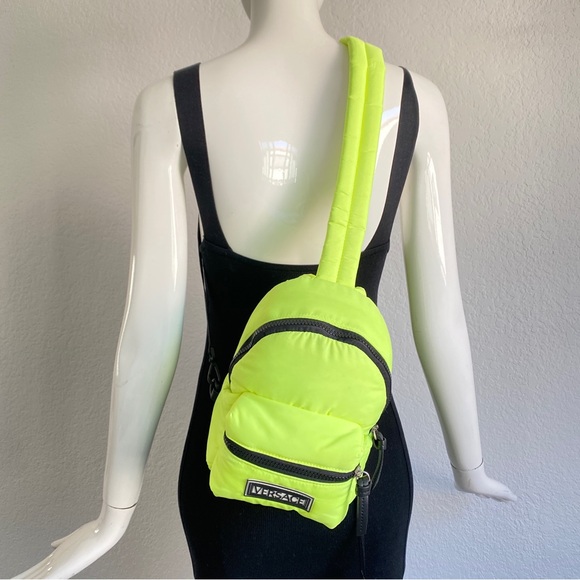Versace Neon Yellow Nylon Sling Bag - Picture 13 of 13